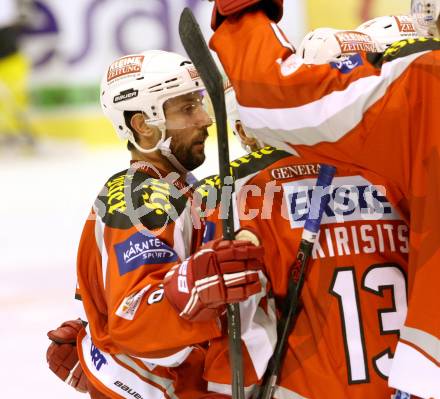 EBEL. Eishockey Bundesliga. EC KAC gegen Dornbirner Eishockey Club.   Torjubel Sam Gagner (KAC). Klagenfurt, am 30.10.2012.
Foto: Kuess 


---
pressefotos, pressefotografie, kuess, qs, qspictures, sport, bild, bilder, bilddatenbank