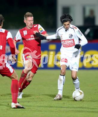 Fussball. Bundesliga. RZ Pellets WAC gegen FC Admira Wacker Moedling.  Jacobo,  (WAC), Gernot Plassnegger (Moedling). Wolfsberg, 17.11.2012.
Foto: Kuess

---
pressefotos, pressefotografie, kuess, qs, qspictures, sport, bild, bilder, bilddatenbank