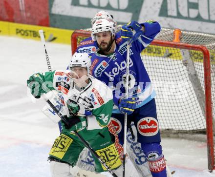 EBEL. Eishockey Bundesliga. EC VSV gegen HDD TELEMACH Olimpija Ljubljana. Scott Hotham,  (VSV), Ales Music (Laibach). Villach, am 20.11.2012.
Foto: Kuess 


---
pressefotos, pressefotografie, kuess, qs, qspictures, sport, bild, bilder, bilddatenbank