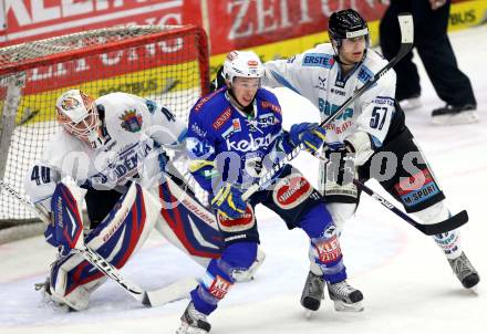 EBEL. Eishockey Bundesliga. EC VSV gegen SAPA Fehervar AV19. Marco Pewal, (VSV),  Bence Balizs, Attila Orban (Alba Volan). Villach, am 30.12.2012.
Foto: Kuess 


---
pressefotos, pressefotografie, kuess, qs, qspictures, sport, bild, bilder, bilddatenbank
