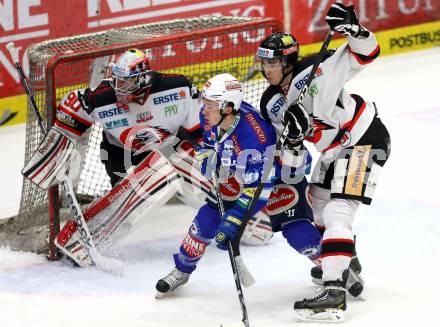 EBEL. Eishockey Bundesliga. EC VSV gegen HC Orli Znojmo. Marco Pewal, (VSV), Ondrej Kacetl, Jakub Stehlik  (Znojmo). Villach, am 15.1.2013.
Foto: Kuess 


---
pressefotos, pressefotografie, kuess, qs, qspictures, sport, bild, bilder, bilddatenbank