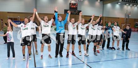 Handball Bundesliga. HC Kelag Kaernten gegen SC Ferlach.   Jubel  (SCF). Klagenfurt,19.1.2013.
Foto: Kuess
---
pressefotos, pressefotografie, kuess, qs, qspictures, sport, bild, bilder, bilddatenbank