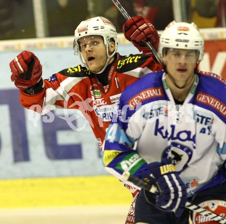 EBEL. Eishockey Bundesliga. EC KAC gegen VSV. Torjubel Stephan Geier  (KAC). Klagenfurt, am 29.1.2013.
Foto: Kuess 


---
pressefotos, pressefotografie, kuess, qs, qspictures, sport, bild, bilder, bilddatenbank
