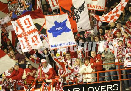 EBEL. Eishockey Bundesliga. EC KAC gegen VSV.  Fans (KAC). Klagenfurt, am 29.1.2013.
Foto: Kuess 


---
pressefotos, pressefotografie, kuess, qs, qspictures, sport, bild, bilder, bilddatenbank