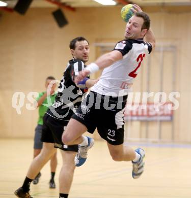 Handball Bundesliga. Aufstiegsrunde. SC Ferlach gegen ULZ Sparkasse Schwaz. Boris Vodisek,  (Ferlach). Ferlach, 9.2.2013.
Foto: Kuess
---
pressefotos, pressefotografie, kuess, qs, qspictures, sport, bild, bilder, bilddatenbank