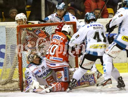 EBEL. Eishockey Bundesliga. EC KAC gegen EHC LIWEST Linz. John Lammers,  (KAC), David Leneveu, Curtis Murphy  (Linz). Klagenfurt, am 13.2.2013.
Foto: Kuess 


---
pressefotos, pressefotografie, kuess, qs, qspictures, sport, bild, bilder, bilddatenbank