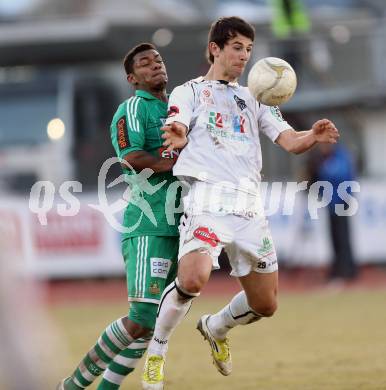Fussball. Bundesliga. RZ Pellets WAC gegen SK Rapid Wien.  Mihret Topcagic,  (WAC), Guimaraes Ferreira Gerson  (Rapid). Wolfsberg, 3.3.2013.
Foto: Kuess

---
pressefotos, pressefotografie, kuess, qs, qspictures, sport, bild, bilder, bilddatenbank