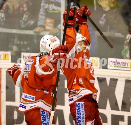 EBEL. Eishockey Bundesliga. EC KAC gegen EHC Liwest Black Wings Linz.  Torjubel Tyler Scofield (KAC). Klagenfurt, am 24.3.2013.
Foto: Kuess 


---
pressefotos, pressefotografie, kuess, qs, qspictures, sport, bild, bilder, bilddatenbank
