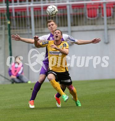 Fussball. Regionalliga. Austria Klagenfurt gegen Voecklamarkt. Dominik Wurmdobler, (Austria Klagenfurt),  Peter Orosz (Voeklamarkt). Klagenfurt, 25.5.2013.
Foto: Kuess
---
pressefotos, pressefotografie, kuess, qs, qspictures, sport, bild, bilder, bilddatenbank