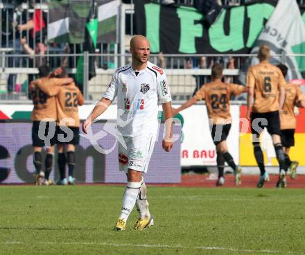 Fussball Bundesliga. RZ Pellets WAC gegen FC Wacker Innsbruck.. Stephan Stueckler, (WAC),  Torjubel Innsbruck . Wolfsberg, 26.5.2013.
Foto: Kuess

---
pressefotos, pressefotografie, kuess, qs, qspictures, sport, bild, bilder, bilddatenbank