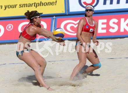 Beachvolleyball. Beach Volleyball Grand Slam 2013. Lena Maria PLESIUTSCHNIG, Magdalena JIRAK (AUT). Klagenfurt, 31.7.2013.
Foto: Kuess
---
pressefotos, pressefotografie, kuess, qs, qspictures, sport, bild, bilder, bilddatenbank
