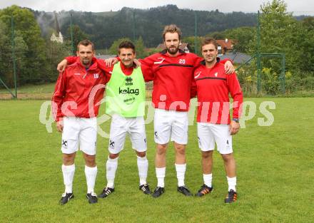 Fussball. Unterliga Ost. Gmuend. Harald Puffitsch,  Udo Gasser, Hannes Truskaller, Rudolf Schoenherr. Koettmannsdorf, 25.8.2013.
Foto: Kuess
---
pressefotos, pressefotografie, kuess, qs, qspictures, sport, bild, bilder, bilddatenbank