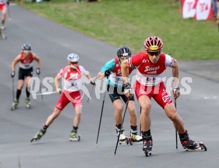 FIS Sommer Grand Prix. Nordische Kombination.  Tomaz Druml (AUT). Villach, am 28.8.2013.
Foto: Kuess
---
pressefotos, pressefotografie, kuess, qs, qspictures, sport, bild, bilder, bilddatenbank