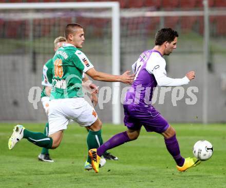 Fussball. Regionalliga. SK Austria Klagenfurt gegen Wallern. Sandro Zakany (Austria Klagenfurt), Lukas Grgic (Wallern). Klagenfurt, 20.9.2013.
Foto: Kuess
---
pressefotos, pressefotografie, kuess, qs, qspictures, sport, bild, bilder, bilddatenbank