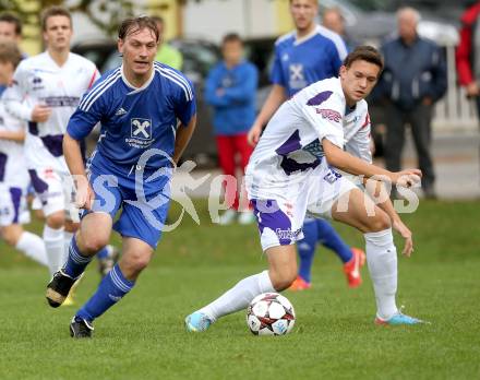 Fussball Unterliga Ost. SG SAK Amateure gegen Ruden. Zdravko Koletnik, (SAK), Robert Sadnek-Perchtold (Ruden). Wiederndorf, am 6.10.2013.
Foto: Kuess
---
pressefotos, pressefotografie, kuess, qs, qspictures, sport, bild, bilder, bilddatenbank