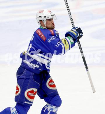 EBEL. Eishockey Bundesliga. EC VSV gegen HCB Suedtirol. Torjubel Curtis Fraser (VSV). Villach, am 11.10..2013.
Foto: Kuess 


---
pressefotos, pressefotografie, kuess, qs, qspictures, sport, bild, bilder, bilddatenbank