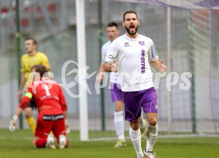 Fussball Regionalliga. SK Austria Klagenfurt gegen Allerheiligen. Torjubel Oliver Pusztai (Austria Klagenfurt). Klagenfurt, 19.10.2013.
Foto: Kuess
---
pressefotos, pressefotografie, kuess, qs, qspictures, sport, bild, bilder, bilddatenbank