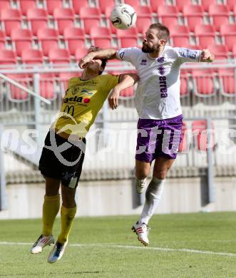 Fussball Regionalliga. SK Austria Klagenfurt gegen Allerheiligen. Oliver Pusztai,  (Austria Klagenfurt), Dominik Noest (Allerheiligen). Klagenfurt, 19.10.2013.
Foto: Kuess
---
pressefotos, pressefotografie, kuess, qs, qspictures, sport, bild, bilder, bilddatenbank