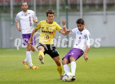 Fussball Regionalliga. SK Austria Klagenfurt gegen Allerheiligen. Noel Alonso Perez, (Austria Klagenfurt), Dominik Noest  (Allerheiligen). Klagenfurt, 19.10.2013.
Foto: Kuess
---
pressefotos, pressefotografie, kuess, qs, qspictures, sport, bild, bilder, bilddatenbank