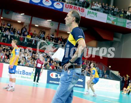 Volleyball Champions League. SK Posijilnica Aich/Dob gegen Lube Banca Marche MACERATA. Trainer Johan Verstappen (Aich/Dob). Klagenfurt, am 30.10.2013.
Foto: Kuess
---
pressefotos, pressefotografie, kuess, qs, qspictures, sport, bild, bilder, bilddatenbank