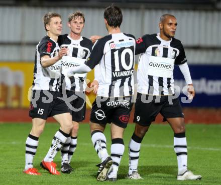 Fussball Regionalliga. VSV gegen LASK. Torjubel LASK. Villach, 31.10.2013.
Foto: Kuess
---
pressefotos, pressefotografie, kuess, qs, qspictures, sport, bild, bilder, bilddatenbank