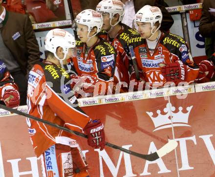 EBEL. Eishockey Bundesliga. KAC gegen Moser Medical Graz 99ers. Torjubel John Lammers (KAC). Klagenfurt, am 1.12.2013
Foto: Kuess 

---
pressefotos, pressefotografie, kuess, qs, qspictures, sport, bild, bilder, bilddatenbank