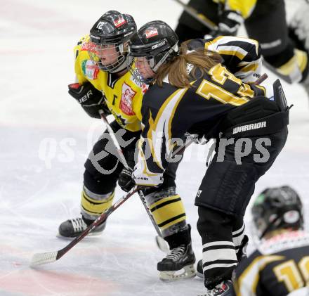 Eishockey Frauen. DEBL. EHC Gipsy Girls gegen EHV Sabres Wien. Tamara Grascher,  (Gipsy Girls), Monika Vlcek (Sabres). Villach, am 26.1.2014.
Foto: Kuess
---
pressefotos, pressefotografie, kuess, qs, qspictures, sport, bild, bilder, bilddatenbank