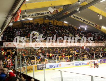 EBEL. Eishockey Bundesliga. KAC gegen HC TWK Innsbruck, Die Haie. Fans (KAC). Klagenfurt, am 2.3.2014.
Foto: Kuess 

---
pressefotos, pressefotografie, kuess, qs, qspictures, sport, bild, bilder, bilddatenbank