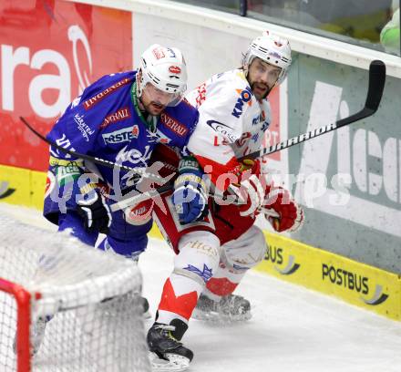 EBEL. Eishockey Bundesliga. EC VSV gegen HCB Suedtirol. Curtis Fraser,  (VSV), Hannes Oberdoerfer (Bozen). Villach, am 30.3.2014.
Foto: Kuess 


---
pressefotos, pressefotografie, kuess, qs, qspictures, sport, bild, bilder, bilddatenbank