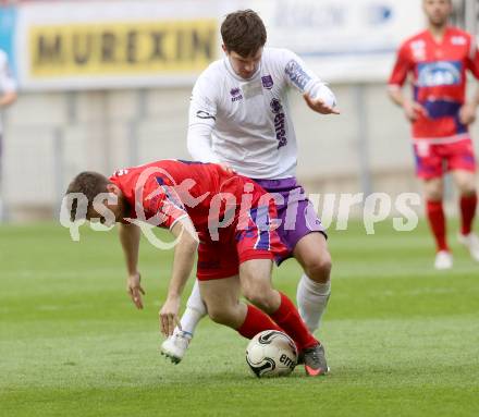 Fussball Regionalliga. SK Austria Klagenfurt gegen SAK. Andreas Tiffner, (Austria Klagenfurt), Darijo Biscan (SAK). Klagenfurt, 11.4.2014.
Foto: Kuess
---
pressefotos, pressefotografie, kuess, qs, qspictures, sport, bild, bilder, bilddatenbank