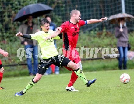 Fussball. 2. Klasse C. Krumpendorf gegen Weitensfeld. Marcel Kaiser (Krumpendorf), Daniel Leitgeb (Weitensfeld). Krumpendorf, 20.4.2014.
Foto: Kuess
---
pressefotos, pressefotografie, kuess, qs, qspictures, sport, bild, bilder, bilddatenbank