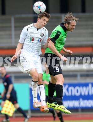 Fussball Regionalliga. RZ Pellets WAC gegen Pasching. Maximilian Ritscher,  (WAC), Lukas Moessner (Pasching). Wolfsberg, am 20.4.2014.
Foto: Kuess
---
pressefotos, pressefotografie, kuess, qs, qspictures, sport, bild, bilder, bilddatenbank