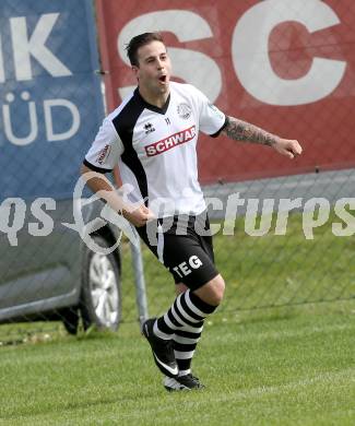 Fussball. Unterliga Ost. Kuehnsdorf gegen St. Stefan. Torjubel Thomas Wotolen (Kuehnsdorf). Kuehnsdorf, 26. 4.2014.
Foto: Kuess
---
pressefotos, pressefotografie, kuess, qs, qspictures, sport, bild, bilder, bilddatenbank