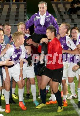 Fussball Nachwuchs. Kaerntner Meisterschaft. Finale U18. SK Austria Klagenfurt gegen RZ Pellets WAC. Jubel  (Austria Klagenfurt). St. Veit, am 21.6.2014.
Foto: Kuess
---
pressefotos, pressefotografie, kuess, qs, qspictures, sport, bild, bilder, bilddatenbank