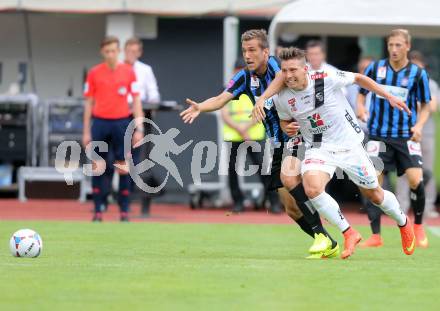 Fussball Bundesliga. RZ Pellets WAC gegen SK Austria Wien. Christopher Wertnitznig, (WAC), Mario Leitgeb (Austria Wien). Wolfsberg, am 26.5.2014.
Foto: Kuess

---
pressefotos, pressefotografie, kuess, qs, qspictures, sport, bild, bilder, bilddatenbank