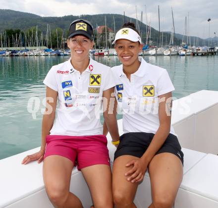 Beach Volleyball Grand Slam. Stefanie SCHWAIGER,  Lisa CHUKWUMA. Klagenfurt, 29.7.2014.
Foto: Kuess
---
pressefotos, pressefotografie, kuess, qs, qspictures, sport, bild, bilder, bilddatenbank
