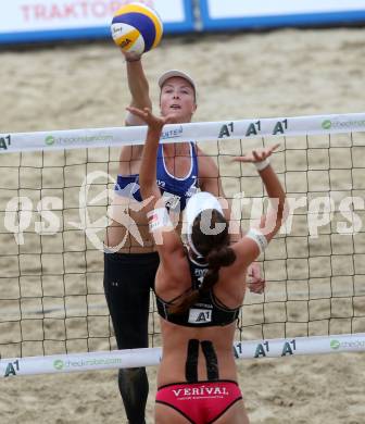 Beachvolleyball Grand Slam. Lena Maria Plesiutschnig (AUT) Madelein Meppelink (NED). Klagenfurt, 31.7.2014.
Foto: Kuess
---
pressefotos, pressefotografie, kuess, qs, qspictures, sport, bild, bilder, bilddatenbank