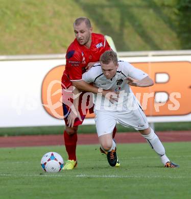 Fussball Regionalliga. RZ Pellets WAC Amateure gegen SAK. Christoph Rabitsch, (WAC), Christian Dlopst (SAK). Wolfsberg, 17.8.2014.
Foto: Kuess
---
pressefotos, pressefotografie, kuess, qs, qspictures, sport, bild, bilder, bilddatenbank
