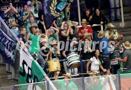 Eishockey. EC VSV gegen Starbulls Rosenheim. Fans Rosenheim. Villach, am 17.8.2014.
Foto: Kuess 


---
pressefotos, pressefotografie, kuess, qs, qspictures, sport, bild, bilder, bilddatenbank