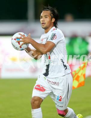 Fussball Bundesliga. RZ Pellets WAC gegen SC Wiener Neustadt. Stephan Palla (WAC). Wolfsberg, am 30.8.2014.
Foto: Kuess

---
pressefotos, pressefotografie, kuess, qs, qspictures, sport, bild, bilder, bilddatenbank