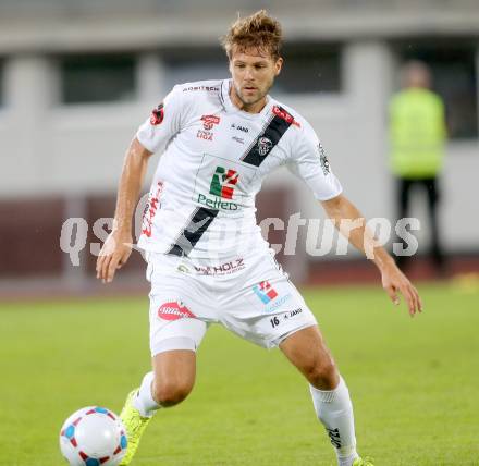 Fussball Bundesliga. RZ Pellets WAC gegen SC Wiener Neustadt. Boris Huettenbrenner (WAC). Wolfsberg, am 30.8.2014.
Foto: Kuess

---
pressefotos, pressefotografie, kuess, qs, qspictures, sport, bild, bilder, bilddatenbank