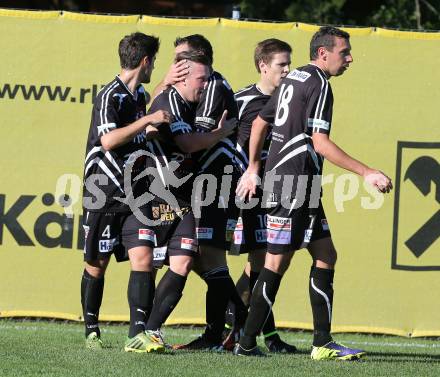 Fussball Unterliga Ost. Woelfnitz gegen Kraig. Torjubel Kraig. Woelfnitz, am 27.9.2014.
Foto: Kuess
---
pressefotos, pressefotografie, kuess, qs, qspictures, sport, bild, bilder, bilddatenbank