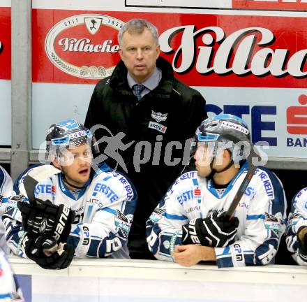 EBEL. Eishockey Bundesliga. EC VSV gegen EHC LIWEST Linz.  Trainer Rob Daum  (Linz). Villach, am 2.11.2014.
Foto: Kuess 


---
pressefotos, pressefotografie, kuess, qs, qspictures, sport, bild, bilder, bilddatenbank