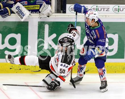 EBEL. Eishockey Bundesliga. EC VSV gegen HC Orli Znojmo.  Marius Goehringer, (VSV), Richard Pavlikovsky  (Znojmo). Villach, am 28.11.2014.
Foto: Kuess 


---
pressefotos, pressefotografie, kuess, qs, qspictures, sport, bild, bilder, bilddatenbank