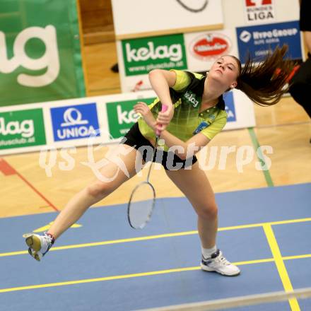 Badminton. ASKOE Kelag Kaernten gegen Wolfurt.  Anna Demmelmayer (Kaernten). Klagenfurt, am 29.11.2014.
Foto: Kuess
---
pressefotos, pressefotografie, kuess, qs, qspictures, sport, bild, bilder, bilddatenbank