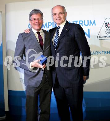 Eroeffnung Olympiazentrum Kaernten. Landeshauptmann Peter Kaiser, Karl Stoss. Klagenfurt, am 1.12.2014.
Foto: Kuess
---
pressefotos, pressefotografie, kuess, qs, qspictures, sport, bild, bilder, bilddatenbank