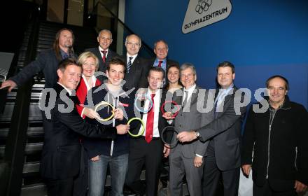 Eroeffnung Olympiazentrum Kaernten. Gert Unterkofler (Sportpark), Sportstadtrat Juergen Pfeiler, Karl Stoss, Landessportdirektor Arno Arthofer, Vizebuergermeisterin Luise Matiaschitz, Markus Salcher, Karl Schnabl, Nadine Weratschnig, Landeshauptmann Peter Kaiser, Daniel Greiner (Sportpark). Klagenfurt, am 1.12.2014.
Foto: Kuess
---
pressefotos, pressefotografie, kuess, qs, qspictures, sport, bild, bilder, bilddatenbank