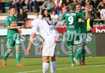 Fussball Bundesliga. RZ Pellets WAC gegen SK Rapid Wien. Torjubel Robert Beric (Wien). Wolfsberg, am 16.5.2015.
Foto: Kuess

---
pressefotos, pressefotografie, kuess, qs, qspictures, sport, bild, bilder, bilddatenbank