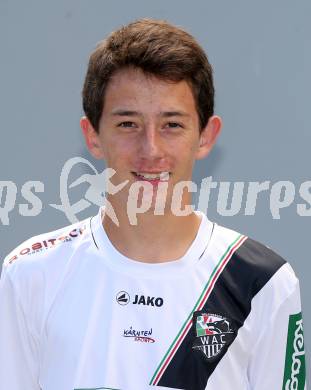 Fussball. RZ Pellets WAC. Akademie U15. Mannschaftsfototermin.  Joshua Steiger. Klagenfurt, 18.8.2015.
Foto: Kuess
---
pressefotos, pressefotografie, kuess, qs, qspictures, sport, bild, bilder, bilddatenbank