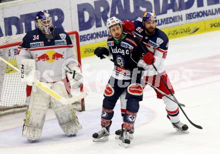 EBEL. Eishockey Bundesliga. EC VSV gegen EC Red Bull Salzburg. Eric Hunter,  (VSV), Zdenek Kutlak, Juuso Riksman (Salzburg). Villach, am 15.3.2016.
Foto: Kuess 


---
pressefotos, pressefotografie, kuess, qs, qspictures, sport, bild, bilder, bilddatenbank